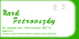 mark petrovszky business card